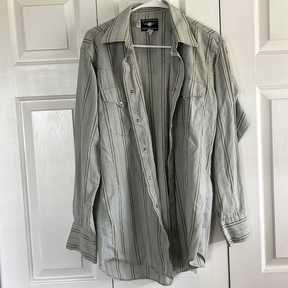 FLYING R RANCHWEAR VINTAGE LONG SLEEVE PEARL SNAP